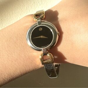 Vintage Ladies Movado Stainless Steel Two-Tone 84 A1 1701 Museum Watch, 27mm